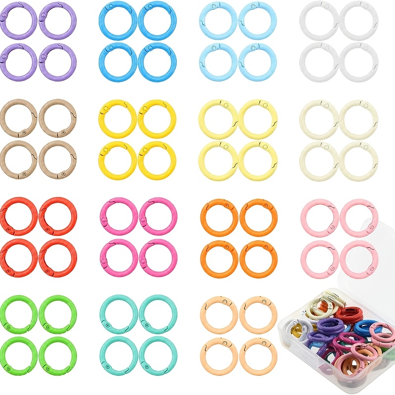 Jewelry Making Materials Wholesale - 100pcs Colorful 25mm Round Spring O-Ring