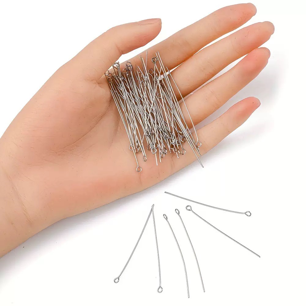 Jewelry Making Eye Pins - 200PCS 25/35/45/50/60/70mm Mini Metal Wire Eyepins