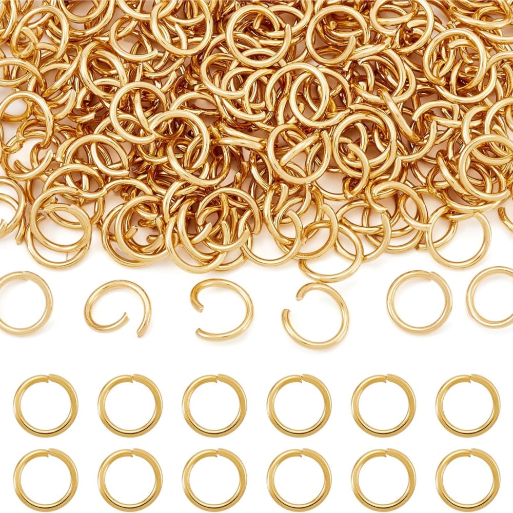 Jewelry Making Materials Wholesale - 200/400Pcs Metal Gold Color Open Jump