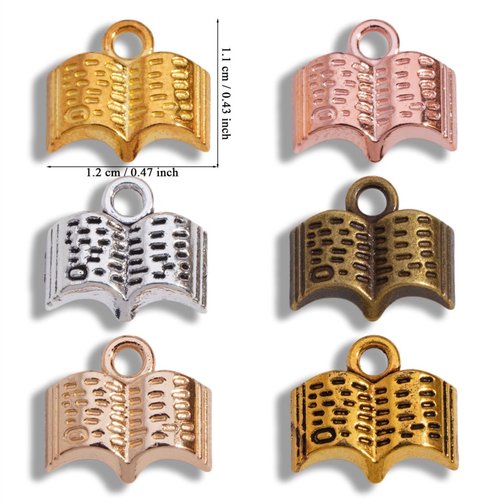 10/20/100pcs Charms Open Book  - đánh giá và giá Jewelry Making Books
