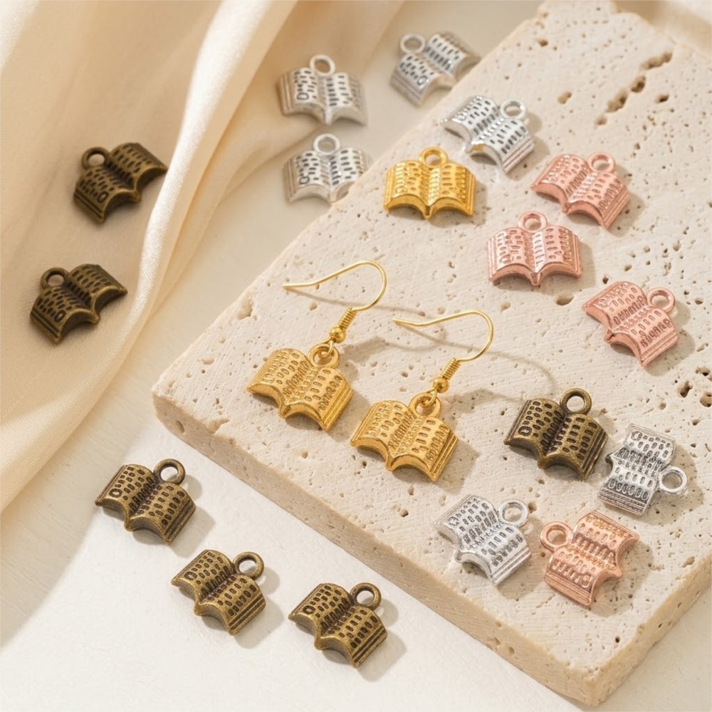 10/20/100pcs Charms Open Book  - đánh giá và giá Jewelry Making Books