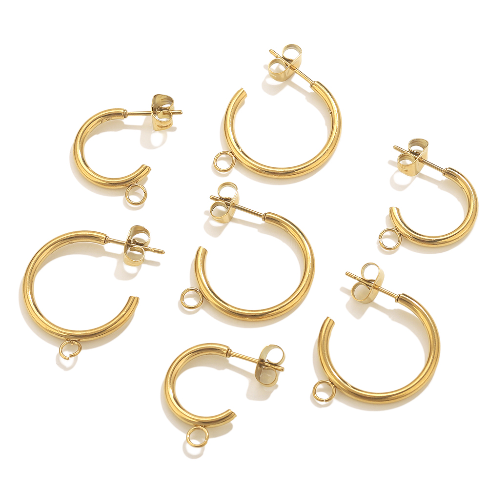 6pcs Stainless Steel C-shape E - đánh giá và giá Jewelry Making Materials Wholesale