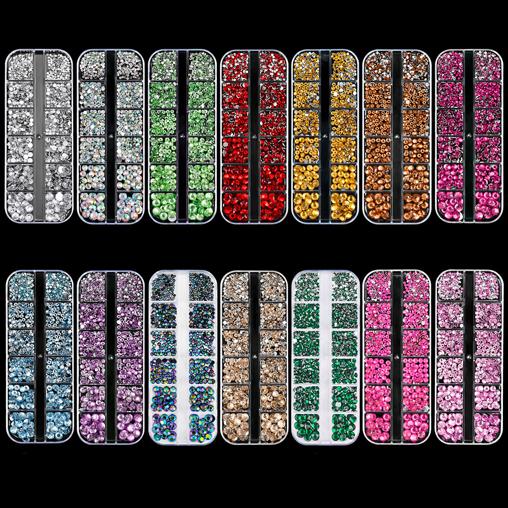 12Grid Mix size Luxury Resin C - đánh giá và giá Crystal Bead Mix