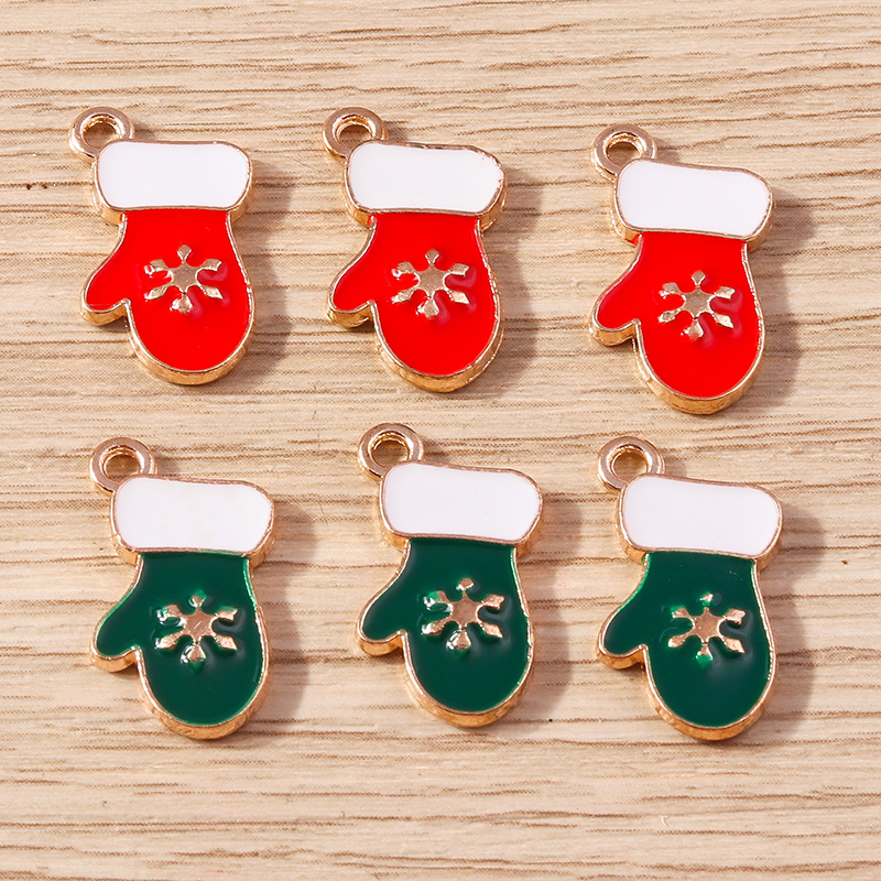10pcs 11x19mm Enamel Christmas - đánh giá và giá Jewelry Making Gloves