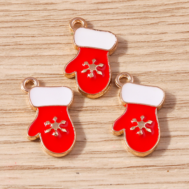 10pcs 11x19mm Enamel Christmas - đánh giá và giá Jewelry Making Gloves