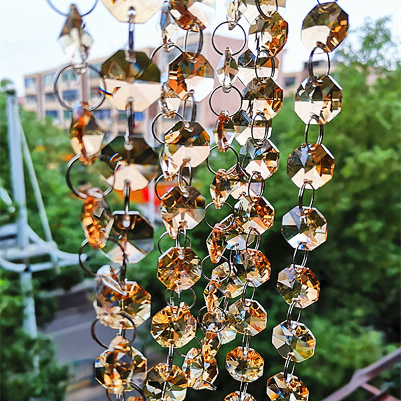 Top Quality 5m/lot Champagne C - đánh giá và giá Crystal Bead Mix