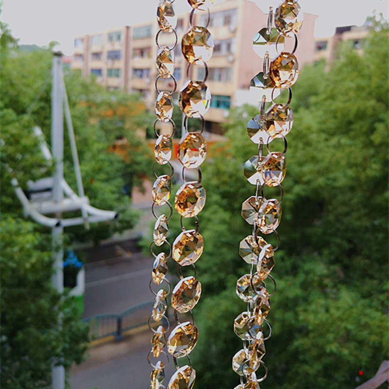 Top Quality 5m/lot Champagne C - đánh giá và giá Crystal Bead Mix