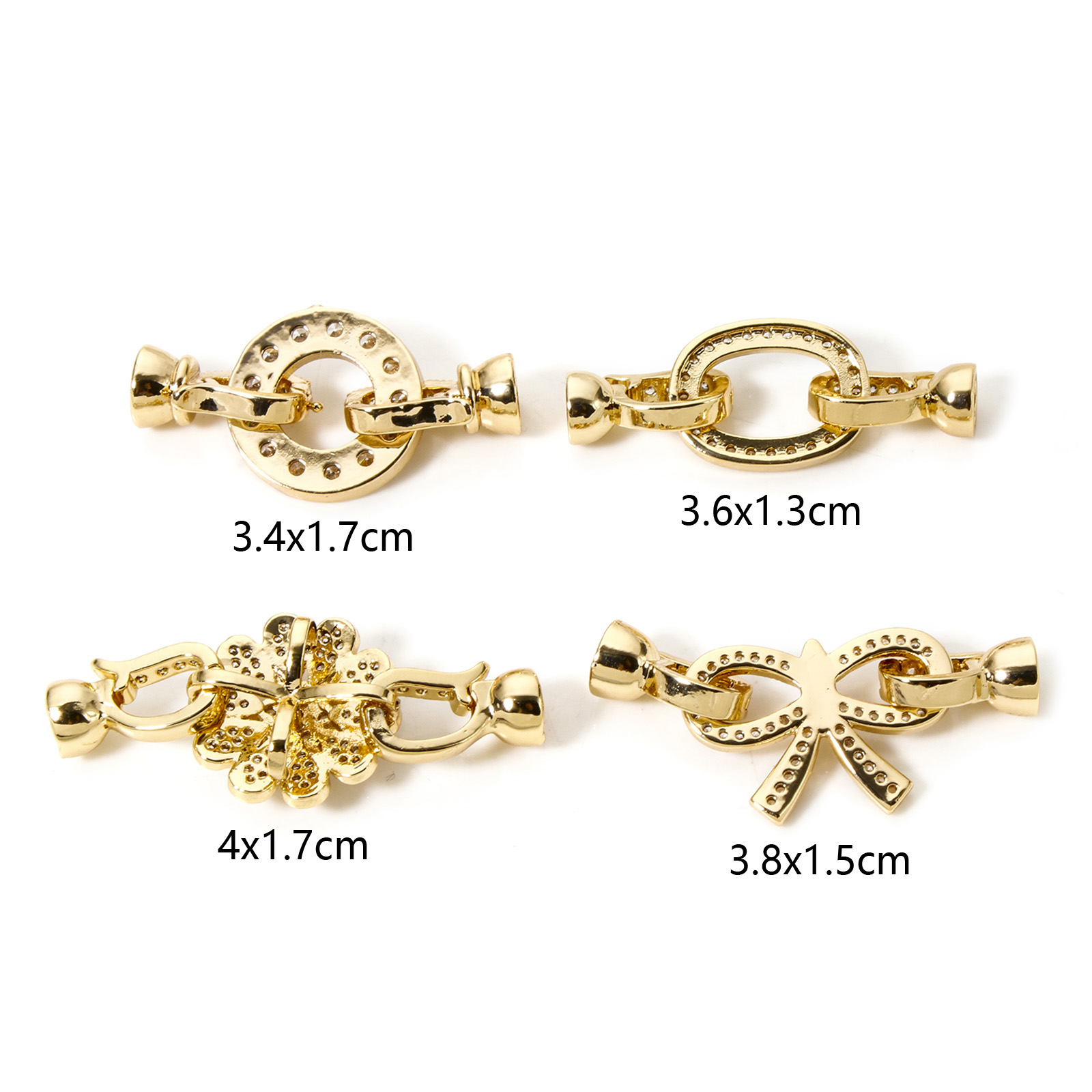 1pc Brass Fold Over Clasps Gol - đánh giá và giá Jewelry Making Materials