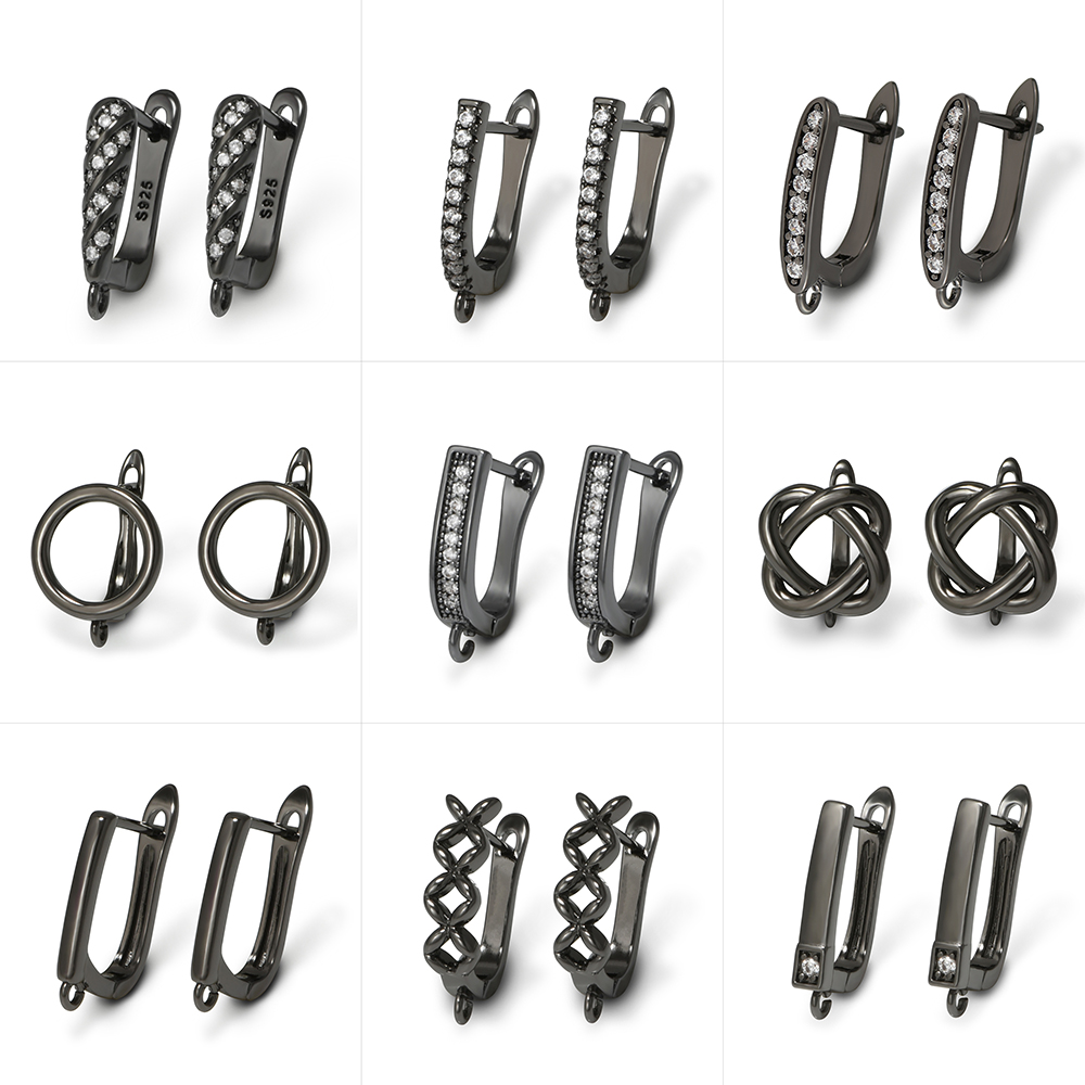 YANASI 1 Pair Gun Black  Brass - đánh giá và giá Jewelry Making Materials