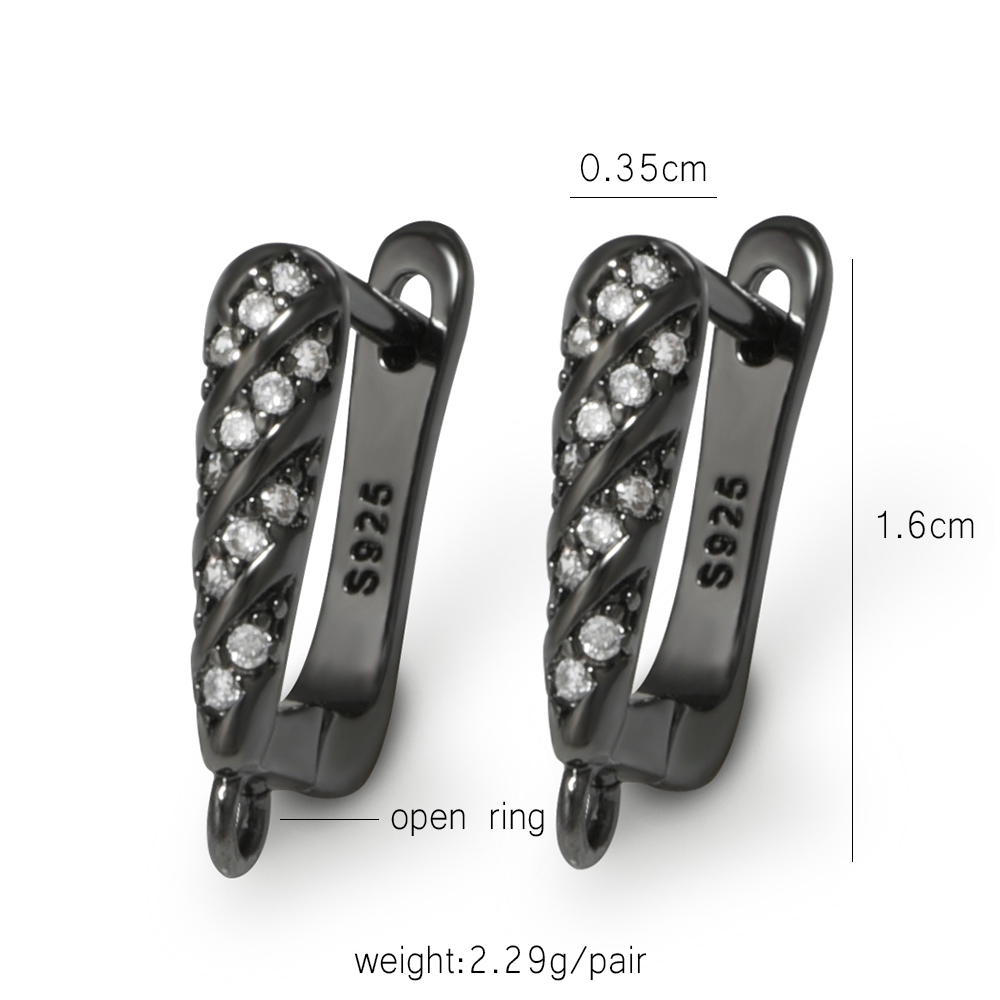 YANASI 1 Pair Gun Black  Brass - đánh giá và giá Jewelry Making Materials
