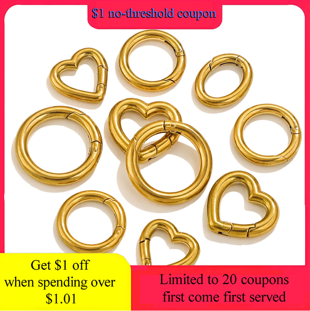 2 PCS Charm Stainless Steel Bu - đánh giá và giá Jewelry Making Materials Wholesale