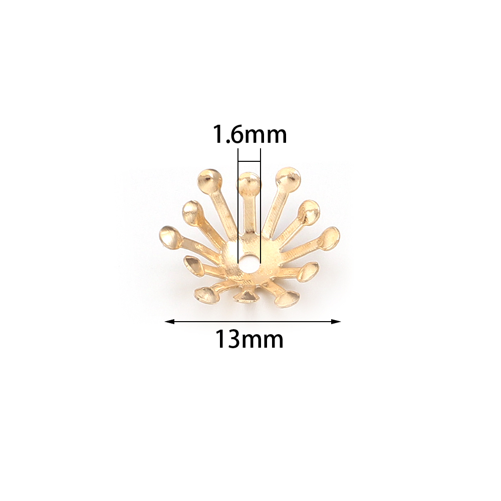 100Pcs Diameter 13MM Gold Colo - đánh giá và giá Jewelry Making Materials Wholesale