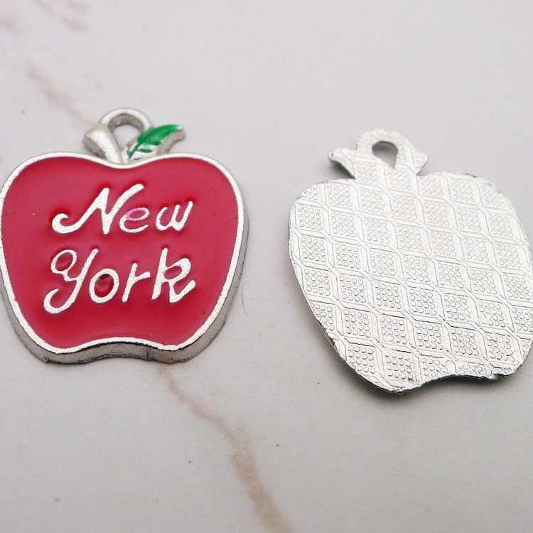 10Pcs Enamel Apple New York Ch - đánh giá và giá Jewelry Making New York