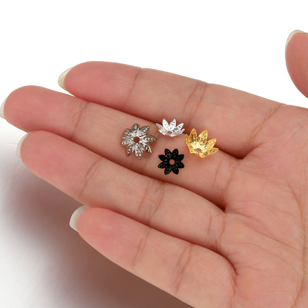 200pcs 8-10mm Gold Flower Bead - đánh giá và giá Jewelry Making Materials Wholesale