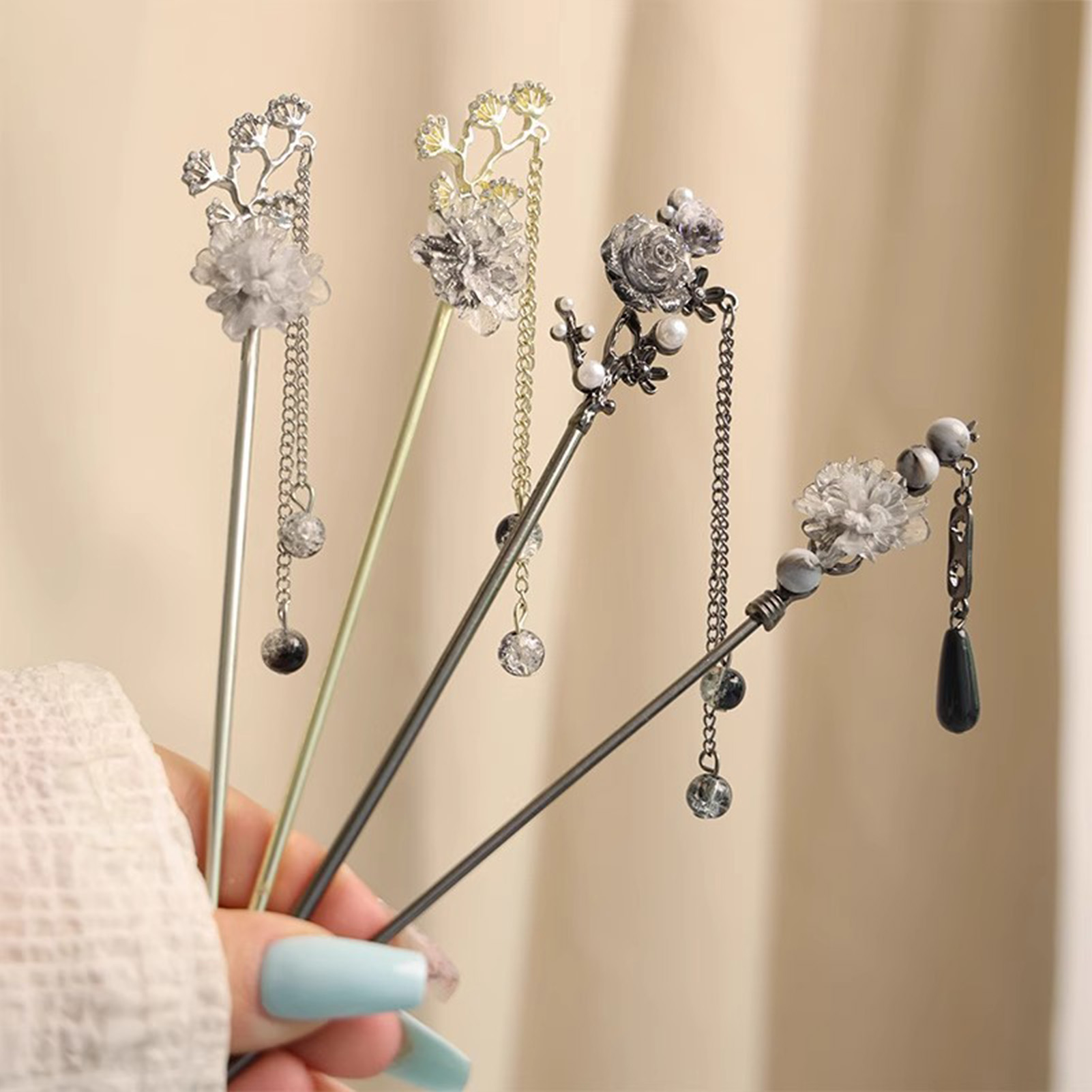 Elegant Flower Hair Sticks For - đánh giá và giá Jewelry Making Parts