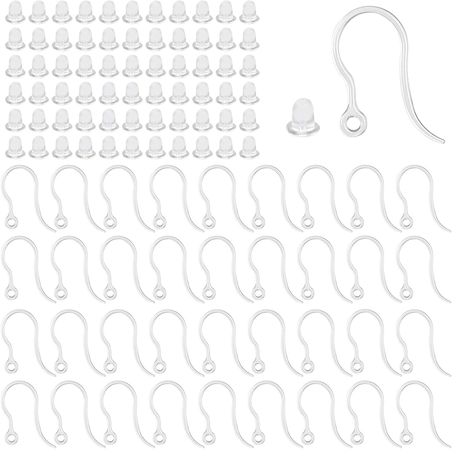 40pcs Clear Plastic Earring Ho - đánh giá và giá Jewelry Making With Resin