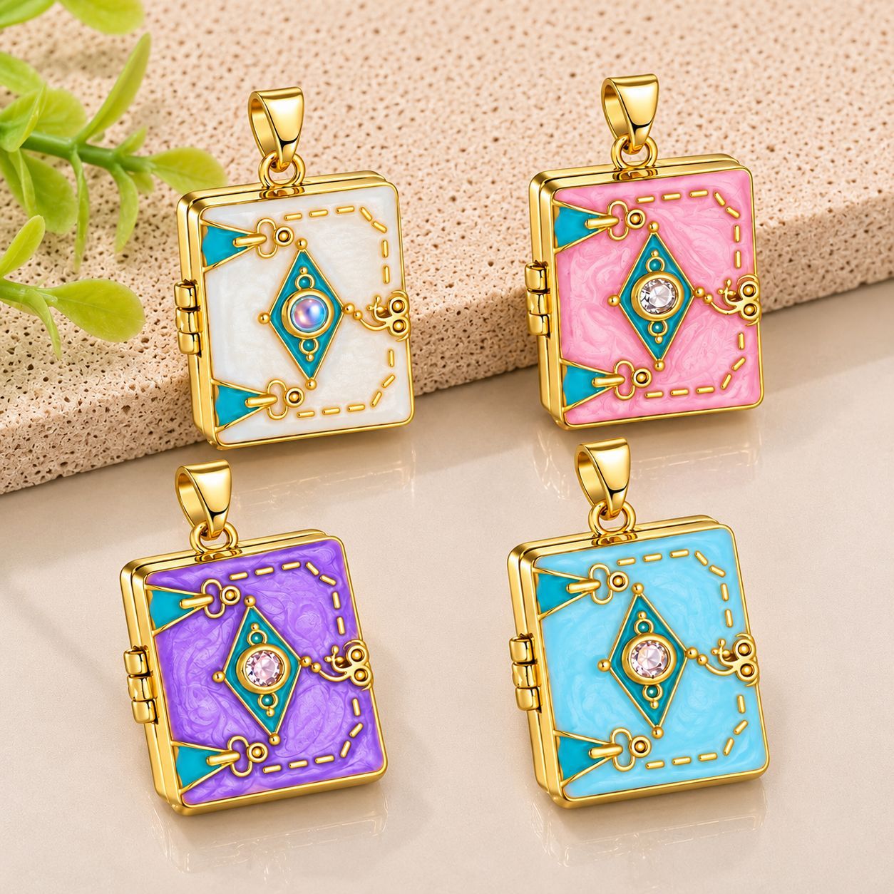 Square Photo Locket Pendant Bo - đánh giá và giá Jewelry Making Books