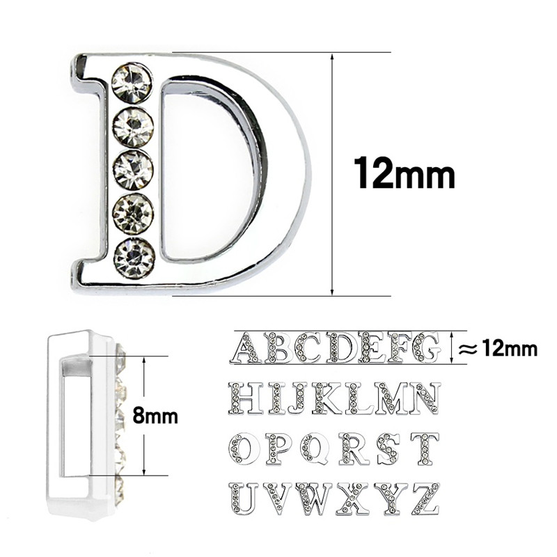 50PC/lot Hole 8MM Slide Letter - đánh giá và giá Crystal Bead Mix