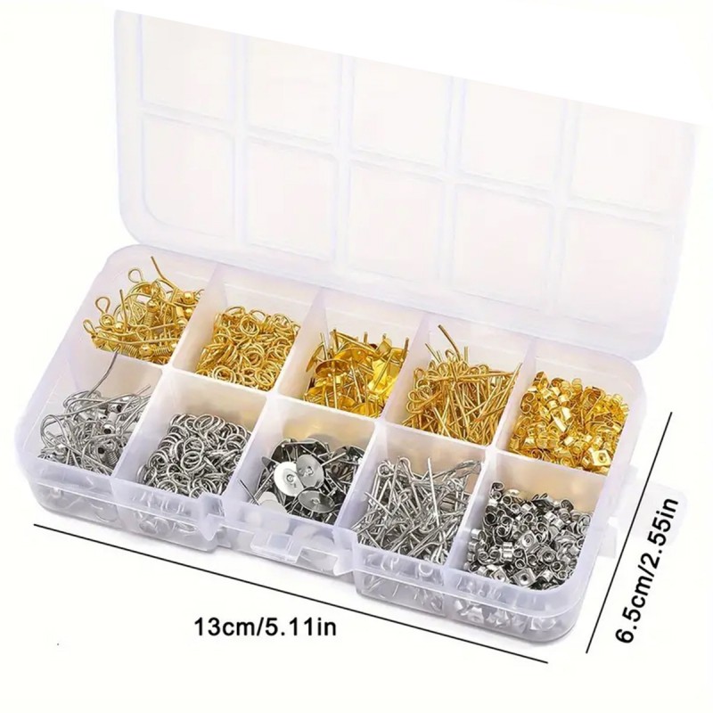 1 Set Box Ear Hook Single Loop - đánh giá và giá Jewelry Making Materials Wholesale