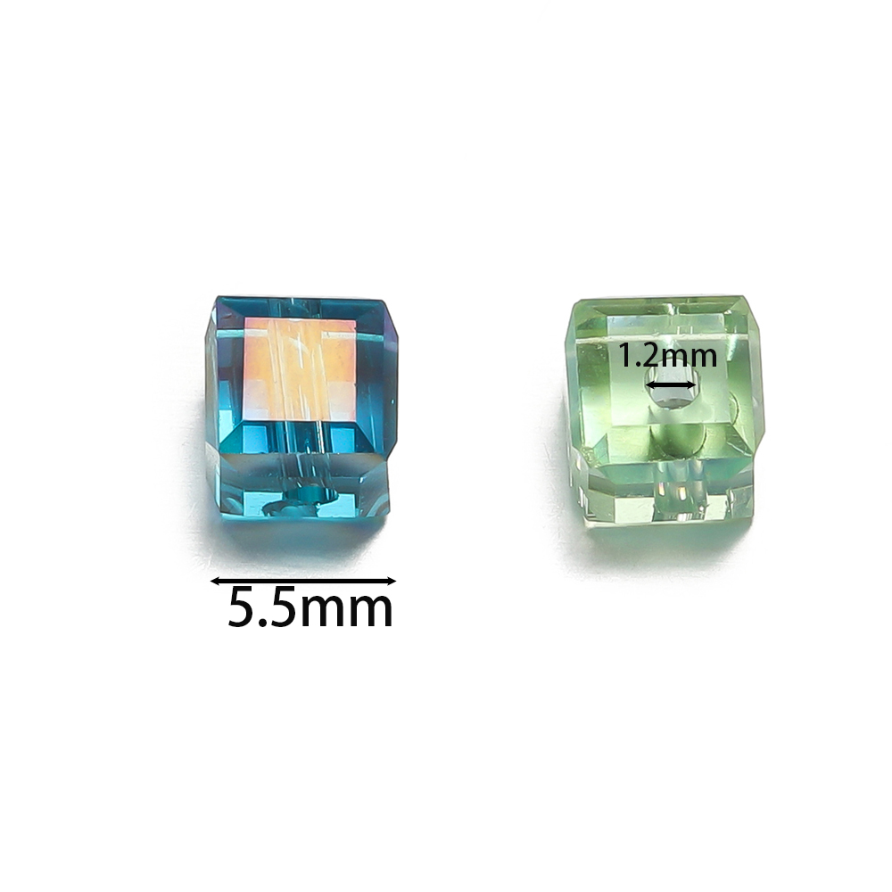 10pcs/lot Exquisite Square Col - đánh giá và giá Crystal Bead Mix