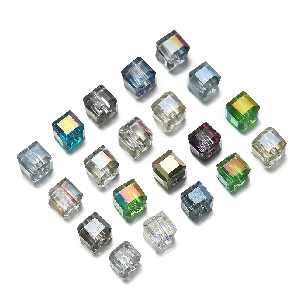 10pcs/lot Exquisite Square Col - đánh giá và giá Crystal Bead Mix